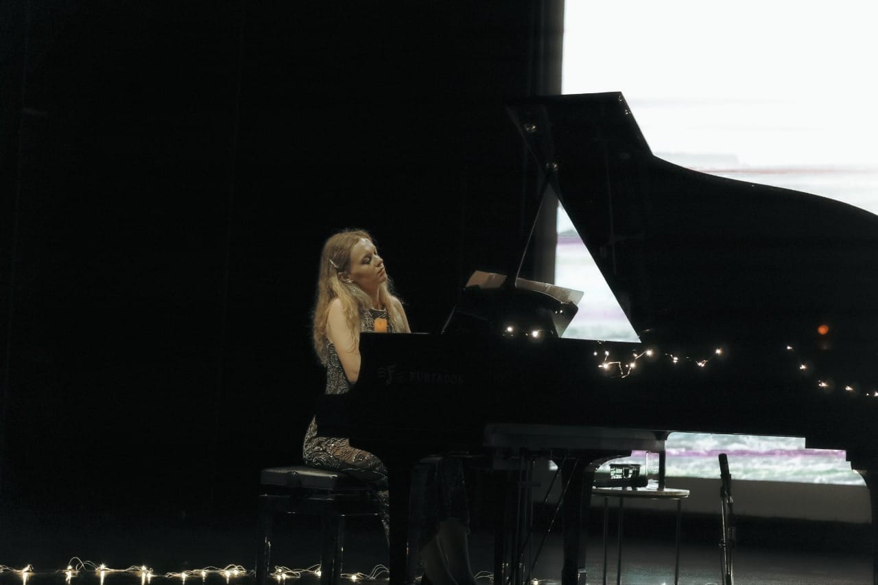 On stage